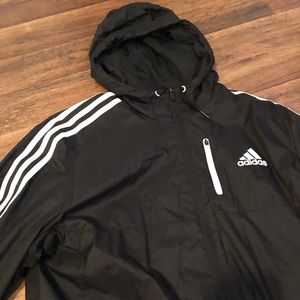 Black Adidas windbreaker